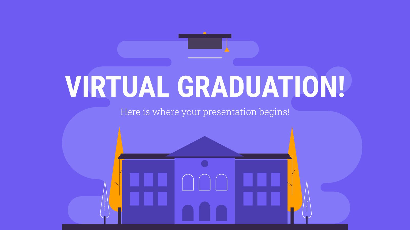 高中虚拟毕业PPT模板
